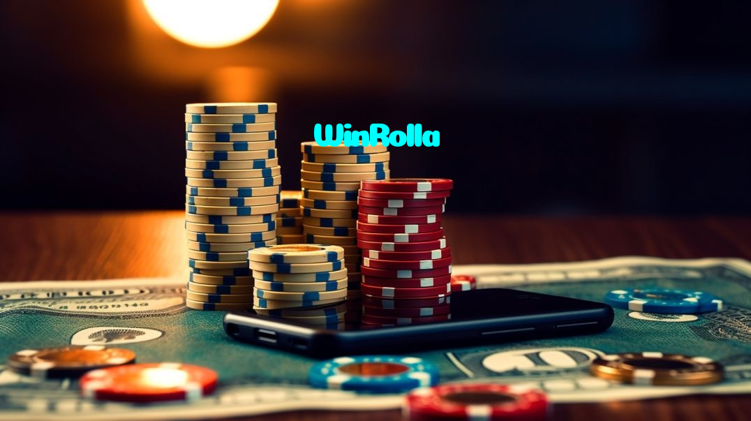 WinRolla casino presented on mobile device in Pakistan with slots and live games